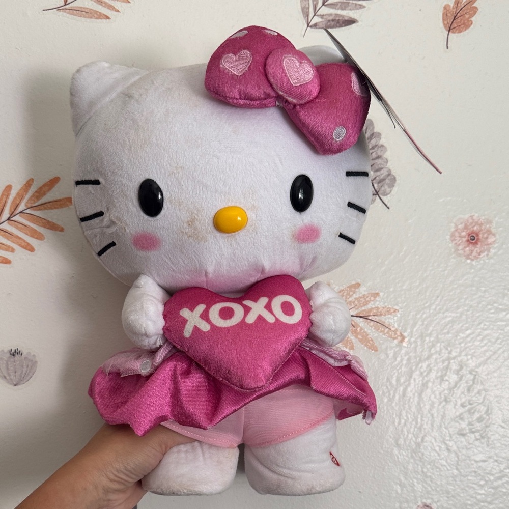 Hello Kitty Plush with Pink Heart and Bow